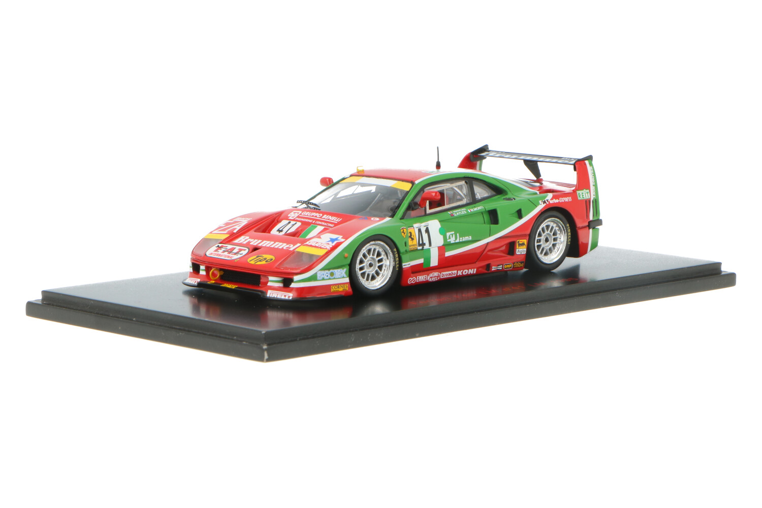 Ferrari F40  GTE 3.0L Turbo V8 - Modelauto schaal 1:43